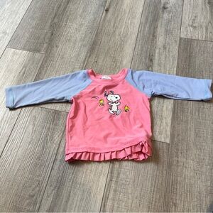 Hanna Andersson Toddler Snoopy Rashguard Swim Top - Pink & Blue Size 70 cm beach